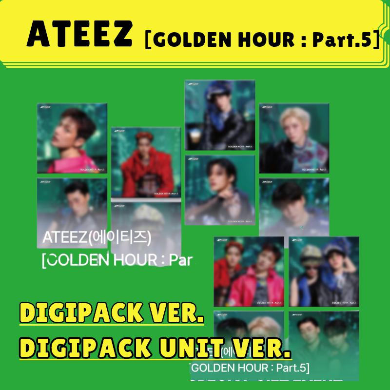 ATEEZ 14TH MINI ALBUM [GOLDEN HOUR : Part.5][DIGIPACK UNIT VER.-4 SET],[DIGIPACK VER.-8 SET]
