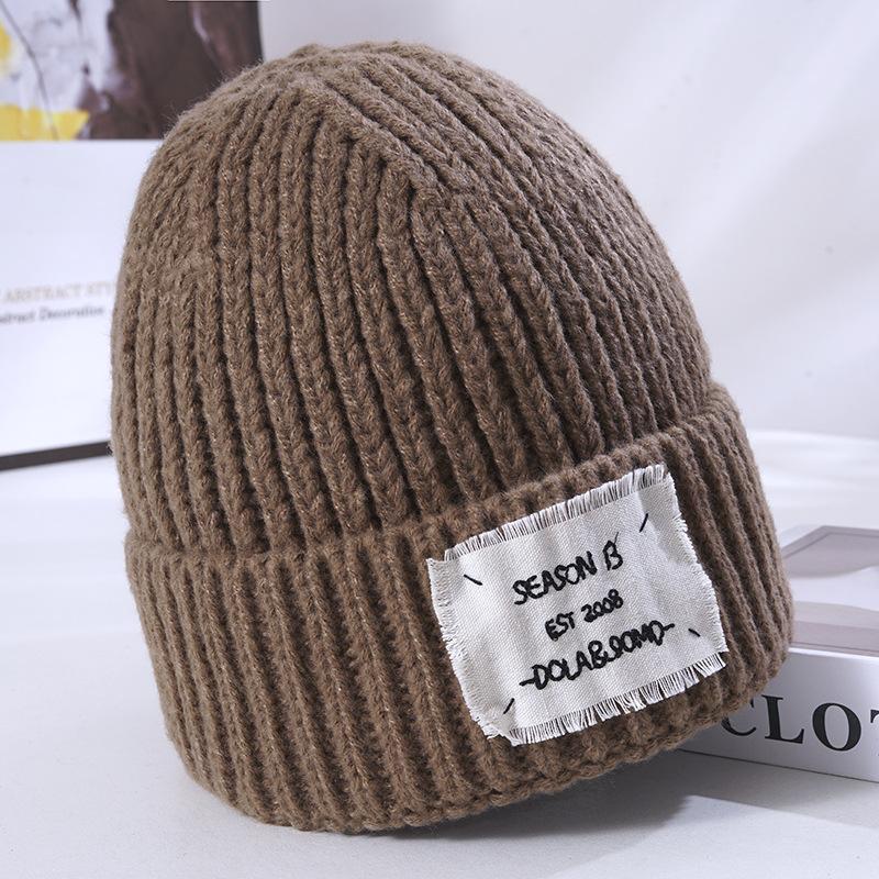 

Женская новая теплая вязаная шапка в корейском стиле, универсальная, свободная, для лица и маленькая, ветрозащитная, с защитой ушей, шерстяная шапка, холодная шапка, мужская