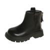 Mädchen Lederstiefel Schwarz Braun Kinder Chelsea Boots Rutschfest Kinder Kurzstiefel für Jungen Großbritannien PU Runde Spitze