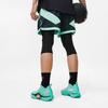 Li-Ning Way Of Wade Series Letter Print Quick-Dry Sports Basketball Shorts Men Bottoms Aqua AAPT535-11