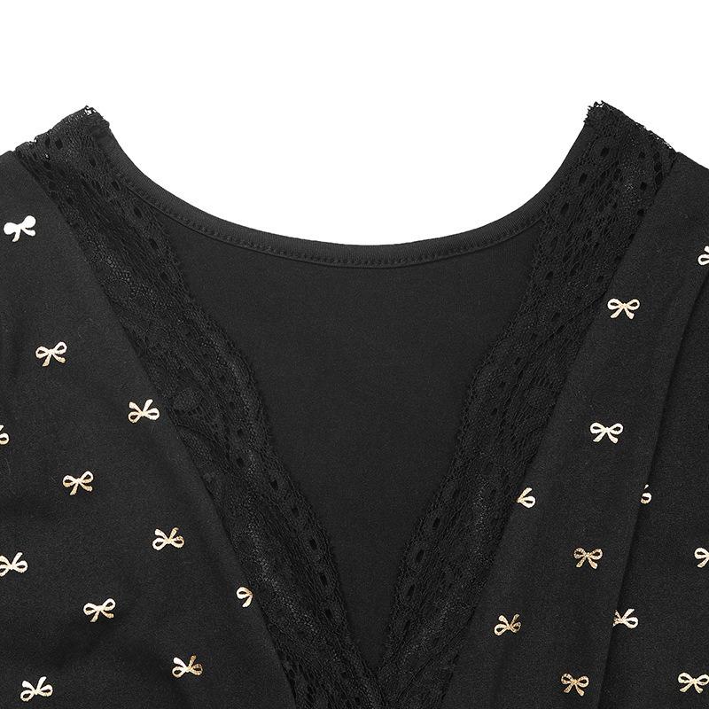 YYFS Women's Fashion Spring Fall Long Sleeve V-Neck High Waist Casual Dresses