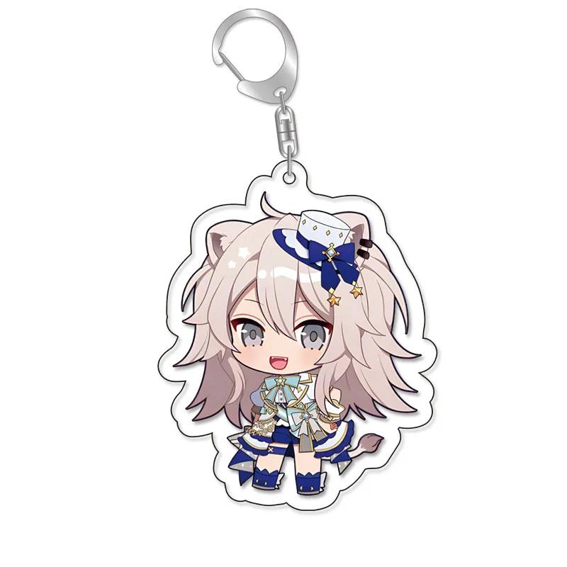 Lovelive Vtuber Nakiri Ayame Shirakami Fubuki Minato Aqua Gawr Gura Cute Cartoon Keychain Kawaii Keyring Bag Parts & Trendy Gift