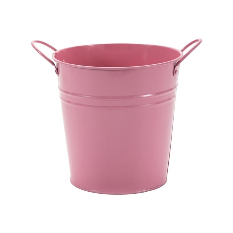 Metal Bucket Binaural Planters Railing Flower Iron Pots Baskets Compatible for Home Balconys Fence Garden Outdoor Indoor