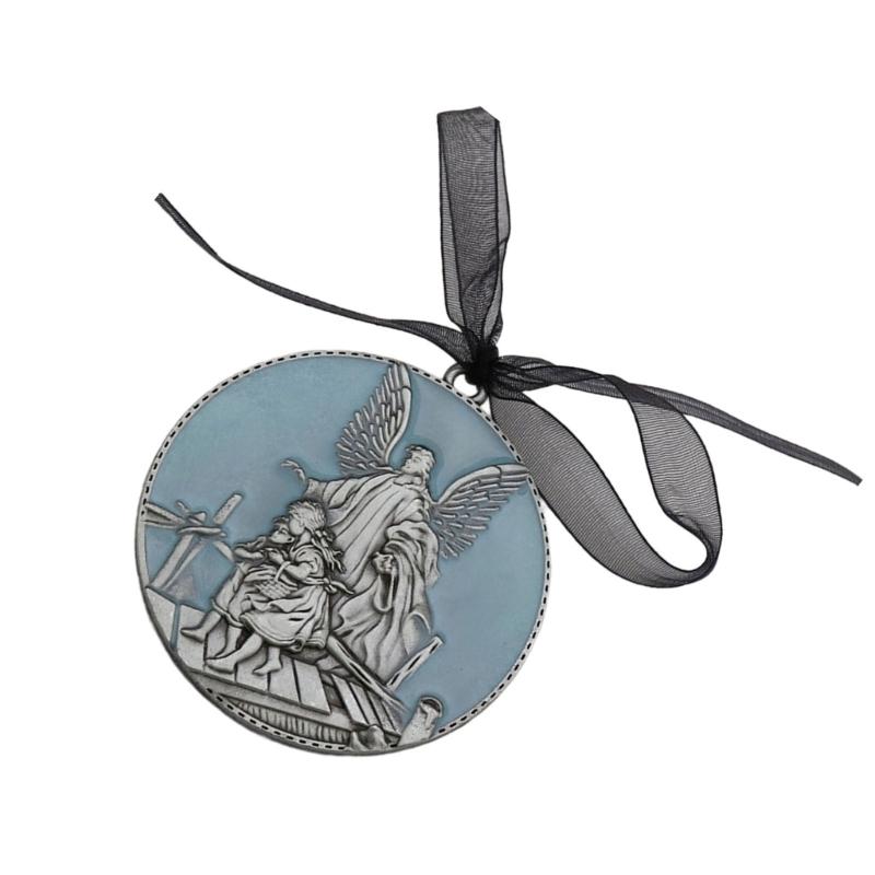  Enamel Finish Metal Car Charm Keychain Pendant Home Decoration Vintaged Angel Design With Adjustment Ribbon