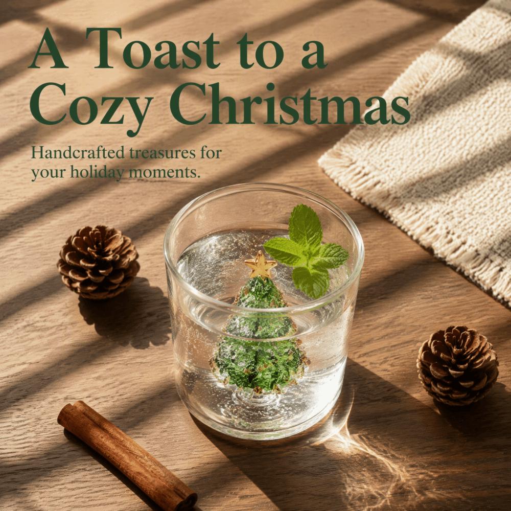 High Borosilicate Glass 3D Christmas Tree Built-in Glass Cup Christmas Gift Christmas Dinner