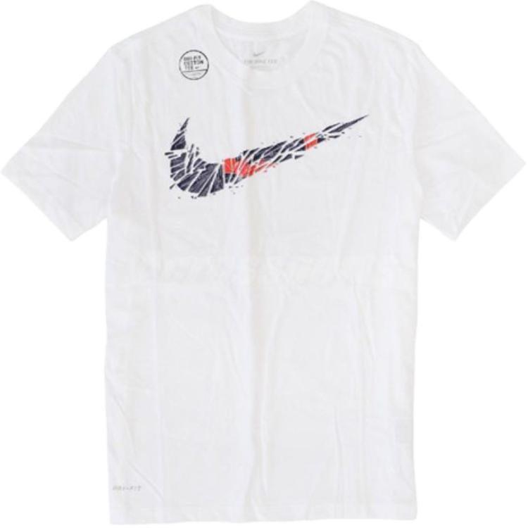 Nike T Shirts Men's Crew Neck Moderate Straight Fit BQ3658-100