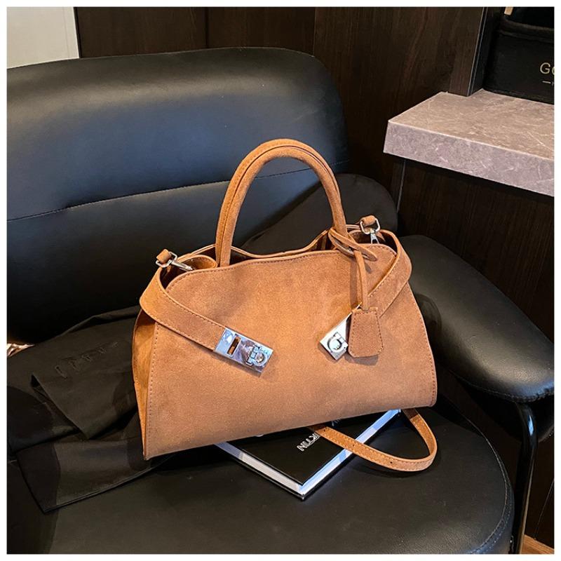 Suede Bag Women's Large-capacity New Autumn and Winter Messenger Bag High-end Commuting Platinum Tote Bag