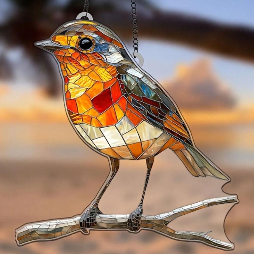 1PCS acrylic 8-inch wall decoration. Perfect for kitchen and garden decoration - an ideal gift for bird and animal enthusiasts,