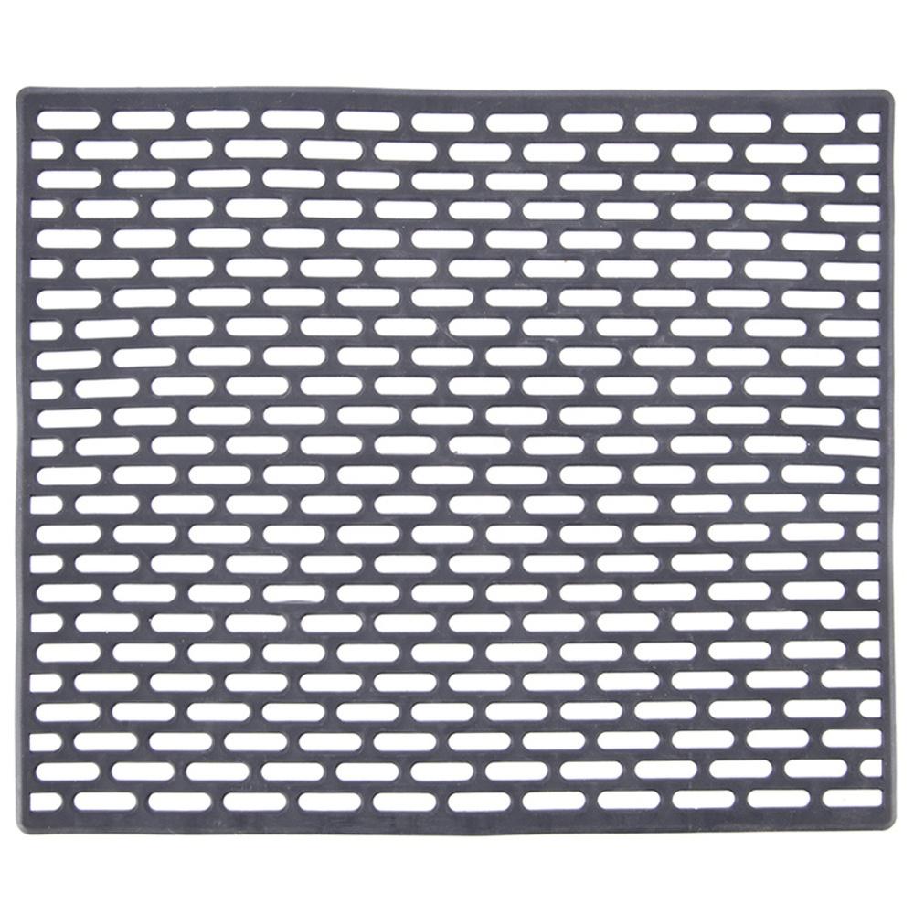 Sink Mat Rubber Gray Grid Insert Pad 33x28 cm