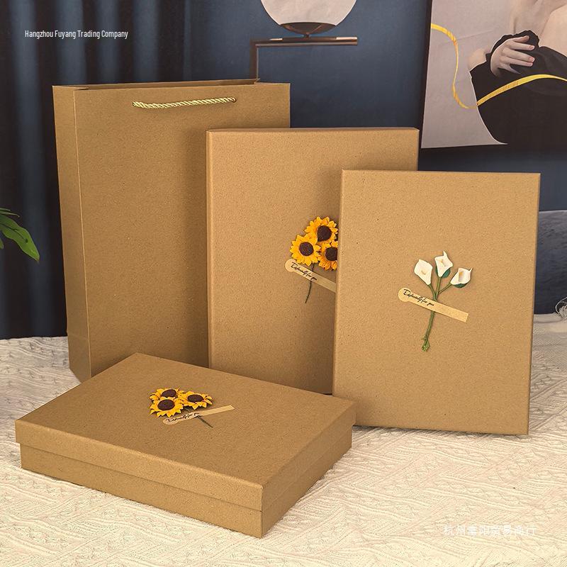 Kraft Paper Gift Box: Customizable Large Birthday or Clothing Packaging