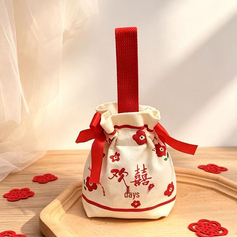 Cartoon Canvas Gift Bag for Birthdays, Festivals, Souvenirs, and Outings – Eco-friendly & Durable