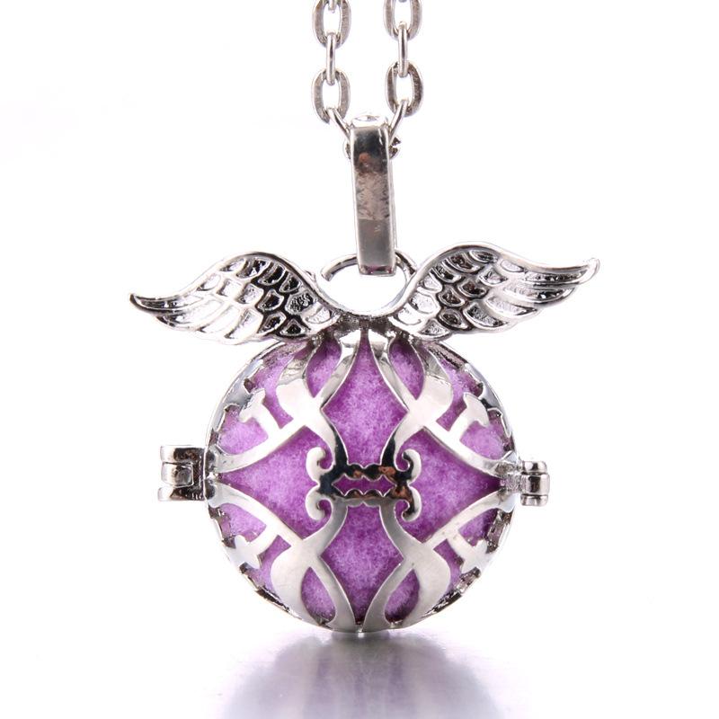 Hot-selling Aromatherapy Ancient Silver Style Cage Type Hollow Necklace Essential Oil Diffuser Perfume Box Ancient Hanfu Accessories