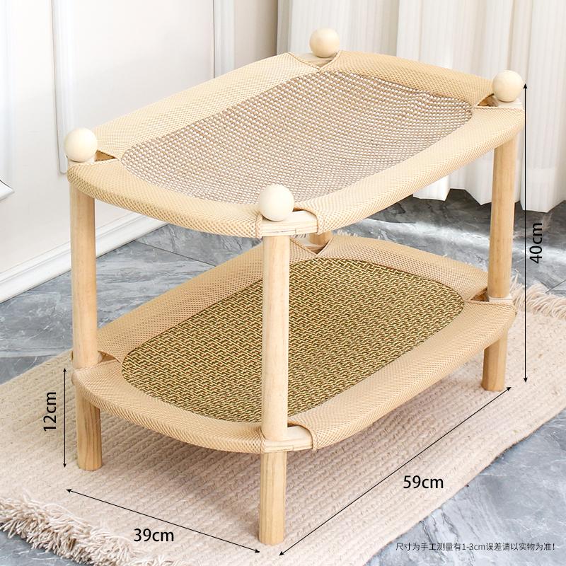

Large Floral Cat Tree Sisal Scratching Posts Hemp Rope Climbing Tower with Condo Nest Pet House Toy for Indoor Cats