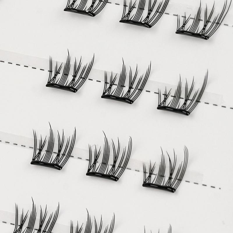 Custom Logo Wispy Individual Cluster Lashes 20D 30D 40D Individual Segmented DIY Lash Extensions Kit Fluffy Cluster Lashes