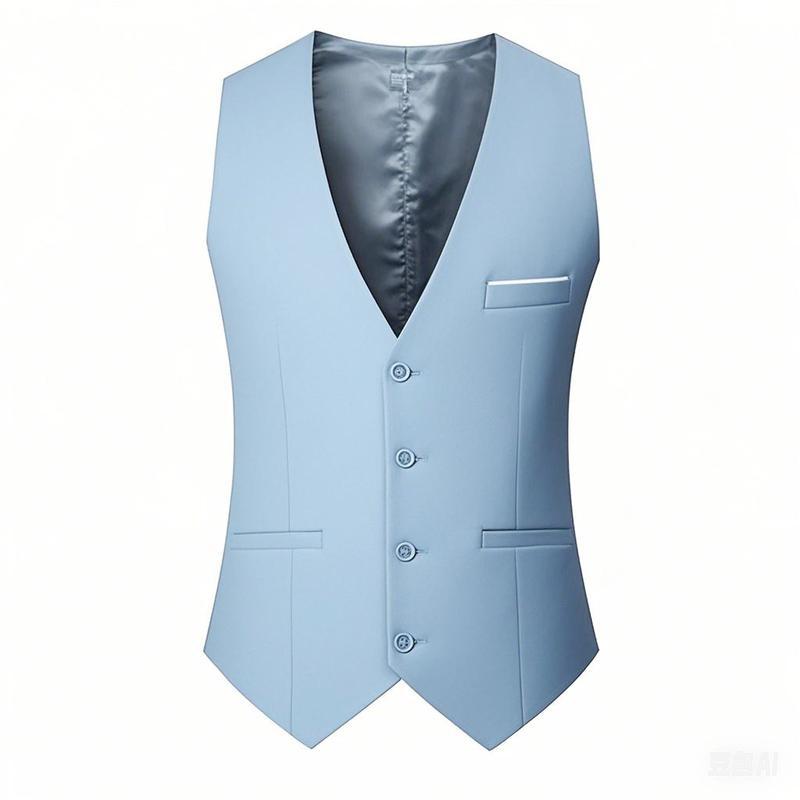 Men's Slim Fit Vest Gray Cotton