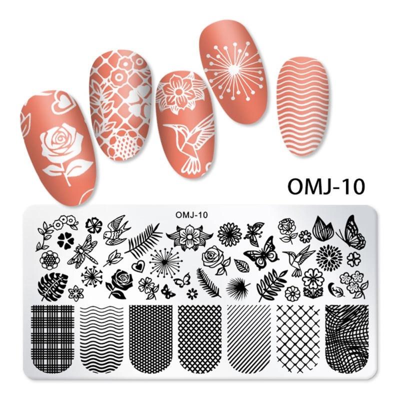 Nail Stamping Template Christmas tree butterfly Design Manicure Art Image Print Plate