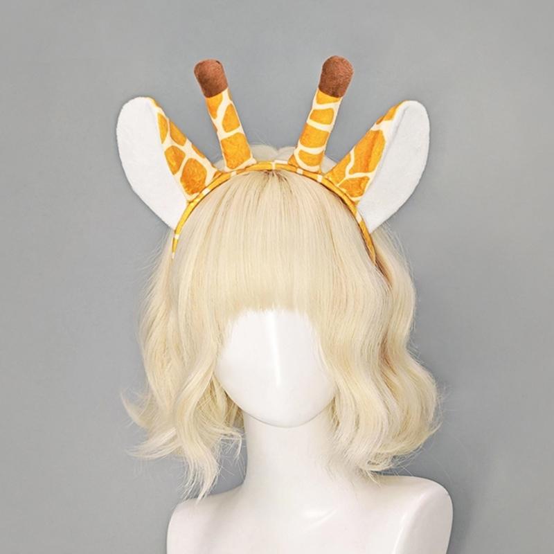 Realistic Giraffe Ears Hooves and Tail Plush Costume Set for Children Role Play Parties and School Event