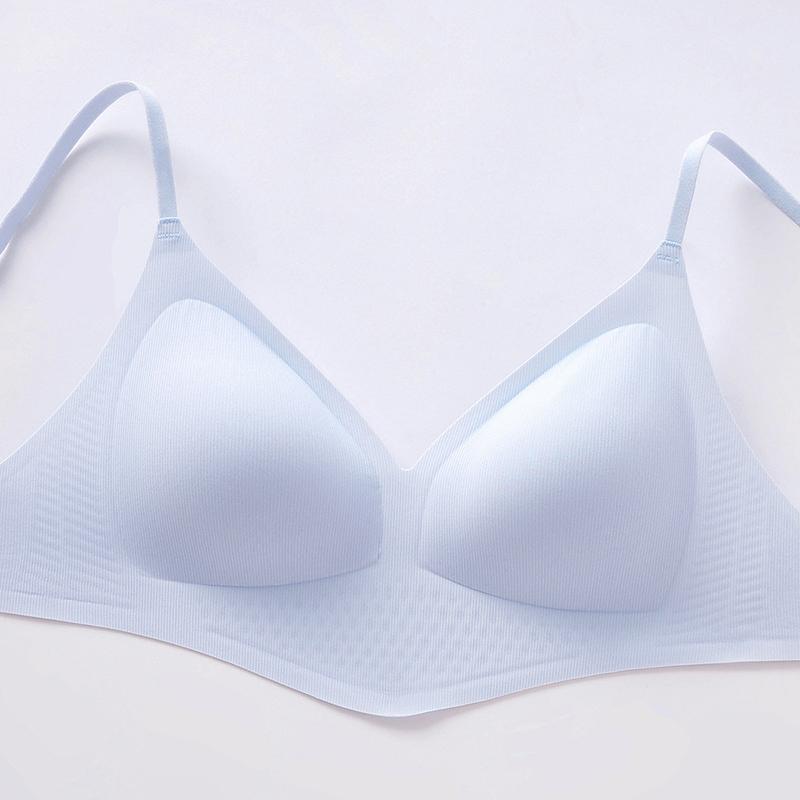 Fenteng Seamless Comfortable Nipple Rubber Soft Support Simple Thin Underwear Women's No Steel Ring Text Bra