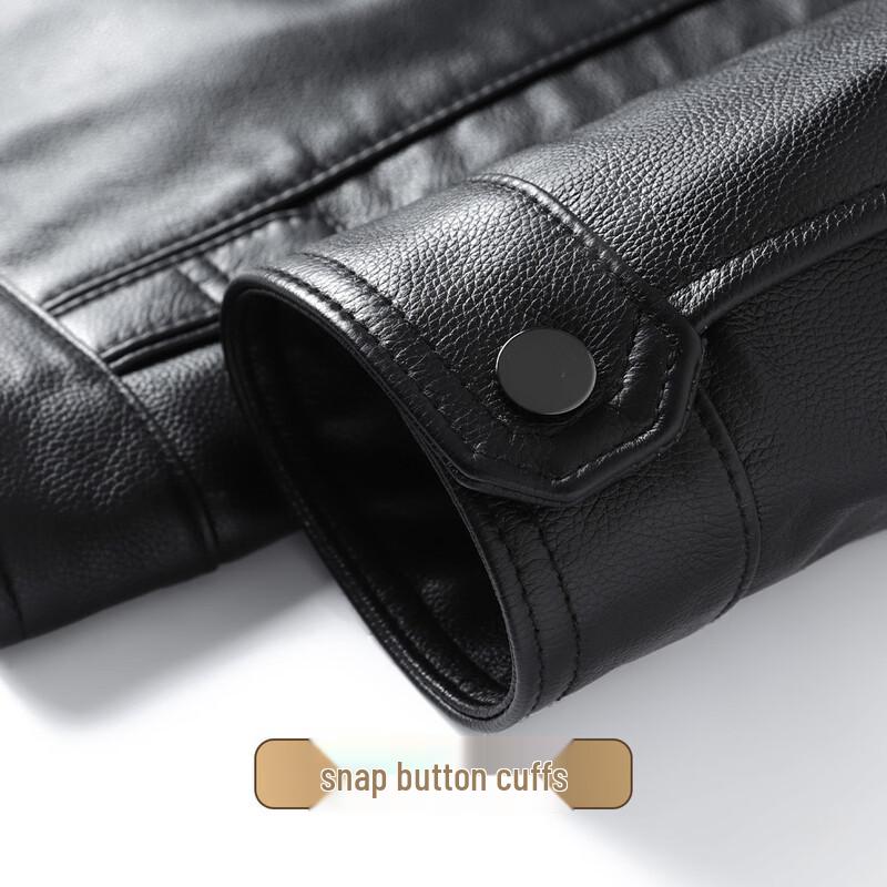 Men's First Layer Cowhide Stand Collar Leather Jacket