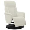 Recliner with Footrest Cream Velvet