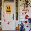 Cross-border Halloween Sticker Blood Print Door and Window Wall Sticker Blood Footprint Ghost Axe Prop Window Sticker Party Decoration Waterproof