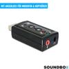 SOUNDBOX USB Sound Card External Sound Adapter 7.1 Surround 3D Effect Laptop PC