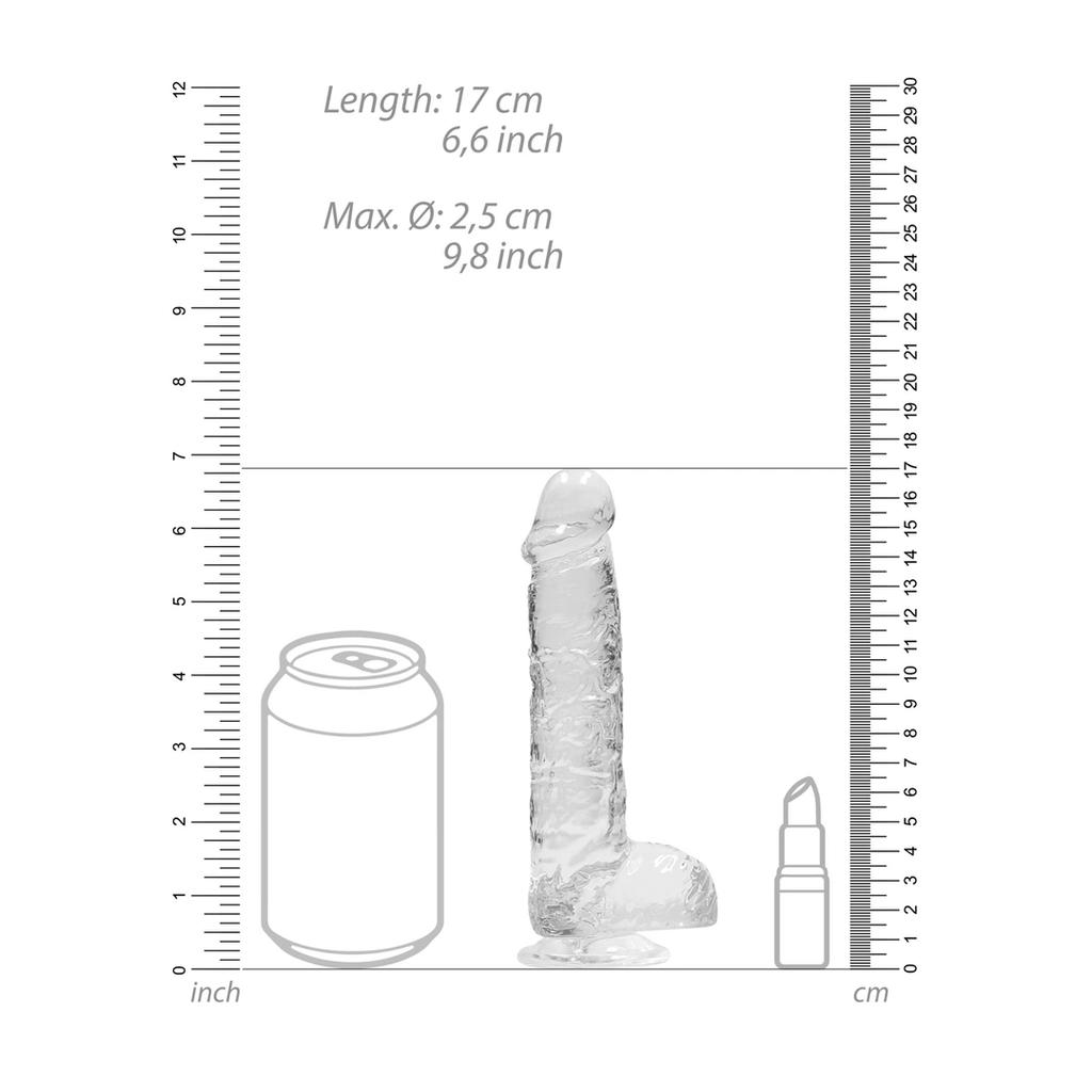 RealRock - Realistic dildo with balls 15 cm