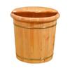AOUGN Foot Bath Bucket, Wooden Foot Basin with Massage Roller, Foot Relaxer (Solid Wood Cover + Massage Beads + Universal Wheel + Drain + Mugwort) (41