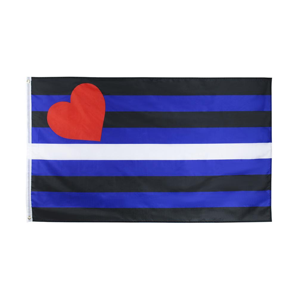 Stock All Inclusive Progress 3x5ft Polyester Big Rainbow Lesbian LGBT Gay Pride Flag Waterproof Lightweight
