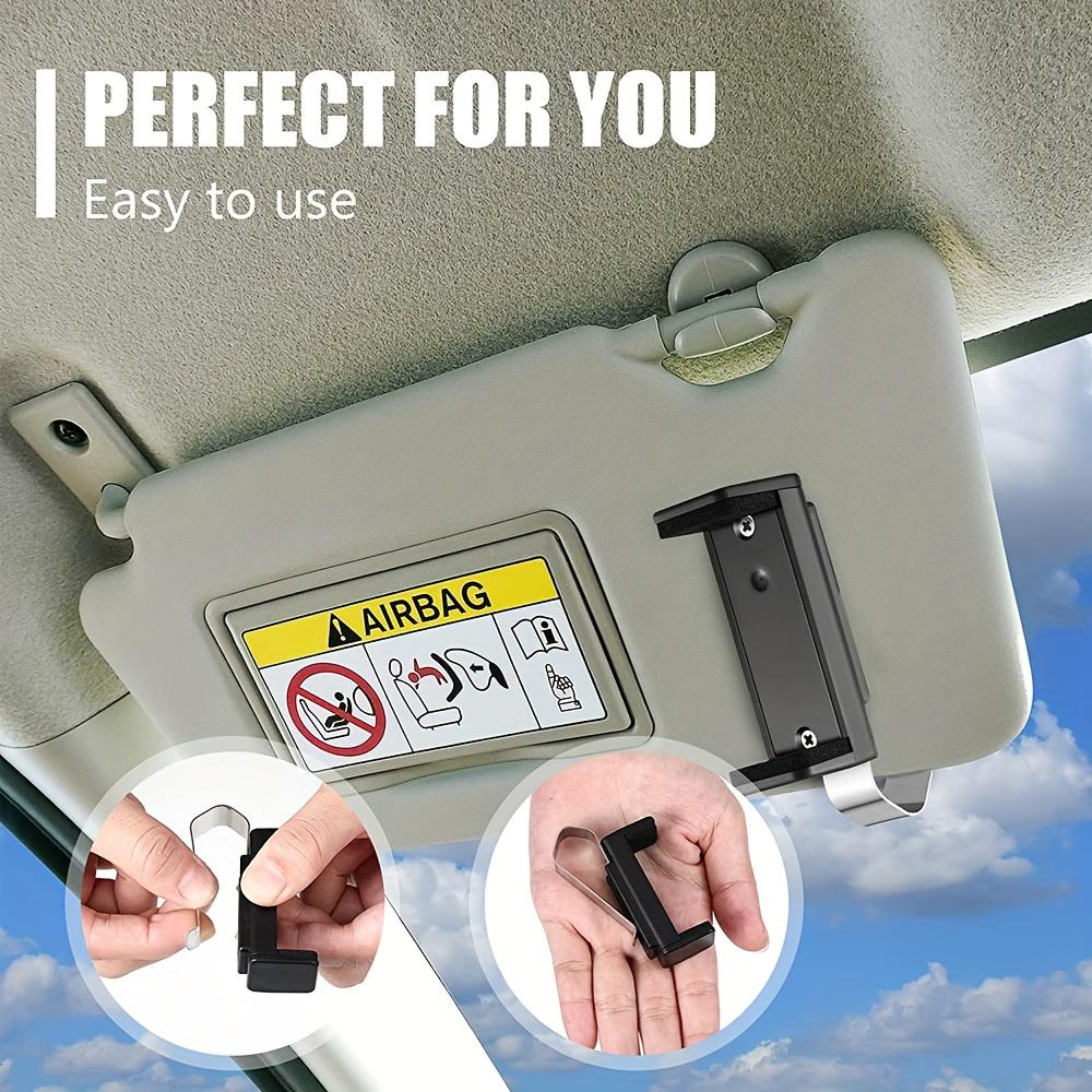 1pc Adjustable Car Sun Visor Clip Holder Universal Remote Control and Key Clip Fits 47-70mm Visor Width, for Garage Organization Clip Holder