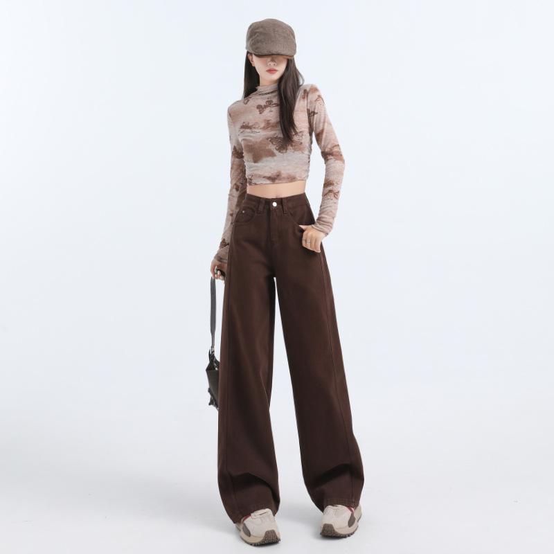 Dámské džíny s vysokým pasem a širokými nohavicemi - Kolekce jaro 2025