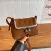 One-shoulder Crossbody Bag Vintage Niche Foldable Clip Bag Woman Fashionable Personality All-matching Splicing