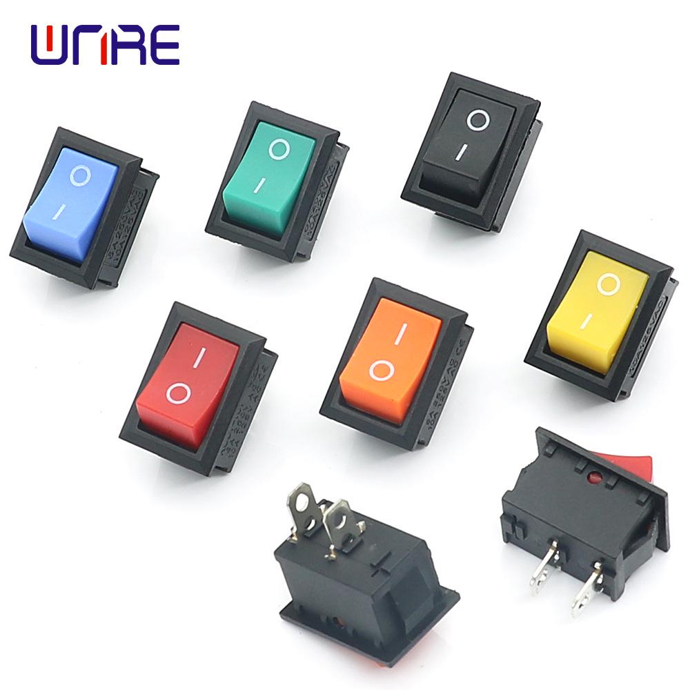KCD1-101 Boat-Shaped Short Leg Rocker Switch, 2-Pin, Small Power Button