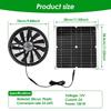 Round Ventilation Case Boosted Impeller Fan Solar Exhaust Fan  Chicken Coop Greenhouse Shed Fan