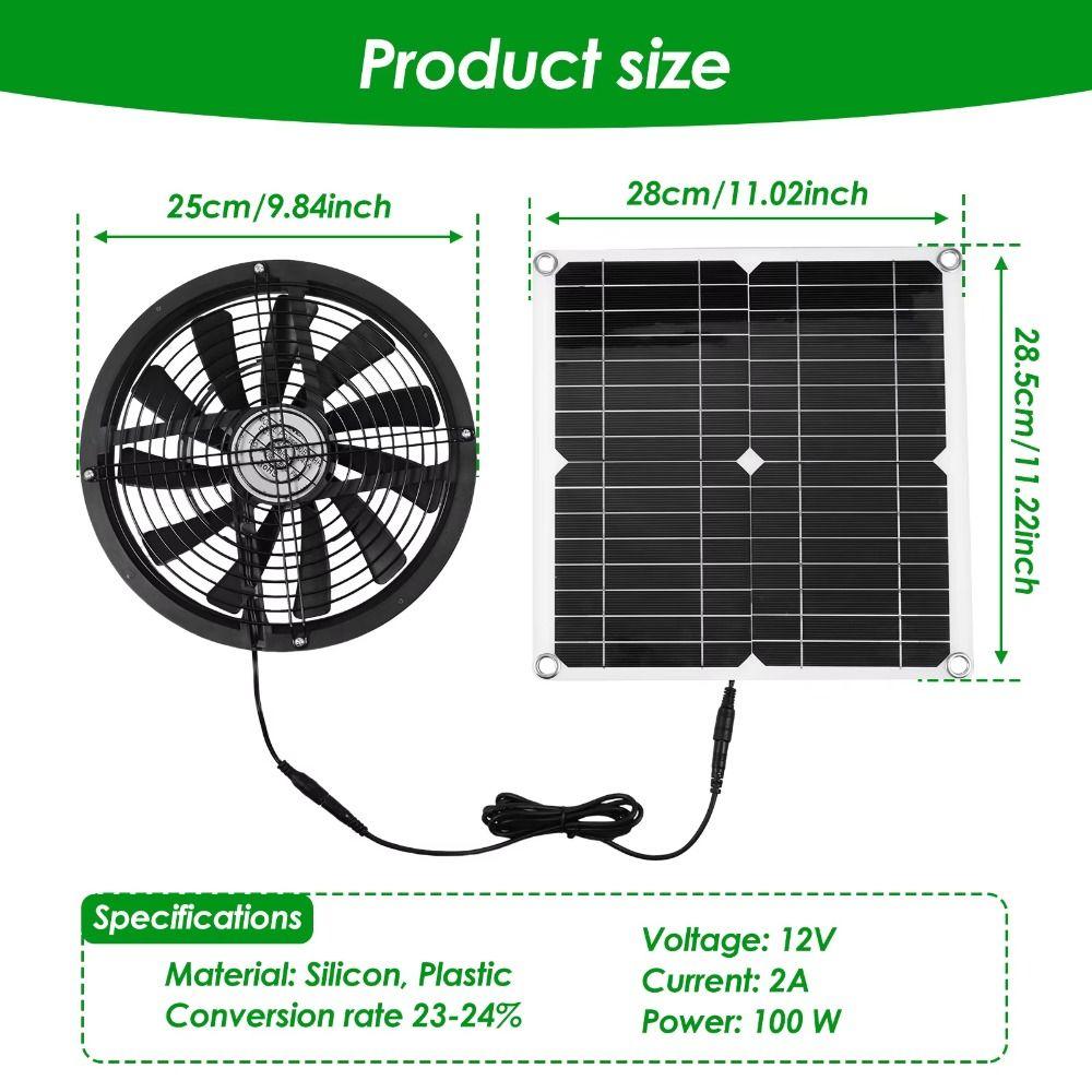 Powerful Airflow Boosted Impeller Fan Exhaust Fan Air Blower  Chicken Coop Greenhouse Shed Fan