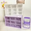 Schreibtisch-Organizer mit 9 transparenten Fächern, kleinen Schubladen, unterteilt, zur Wandmontage, für Kleinigkeiten, niedlich