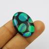 22 ct Lab-Created Multicolor Onyx Opal Doublet Oval Cut Loose Gemstone for Jewelry Making and Crafts