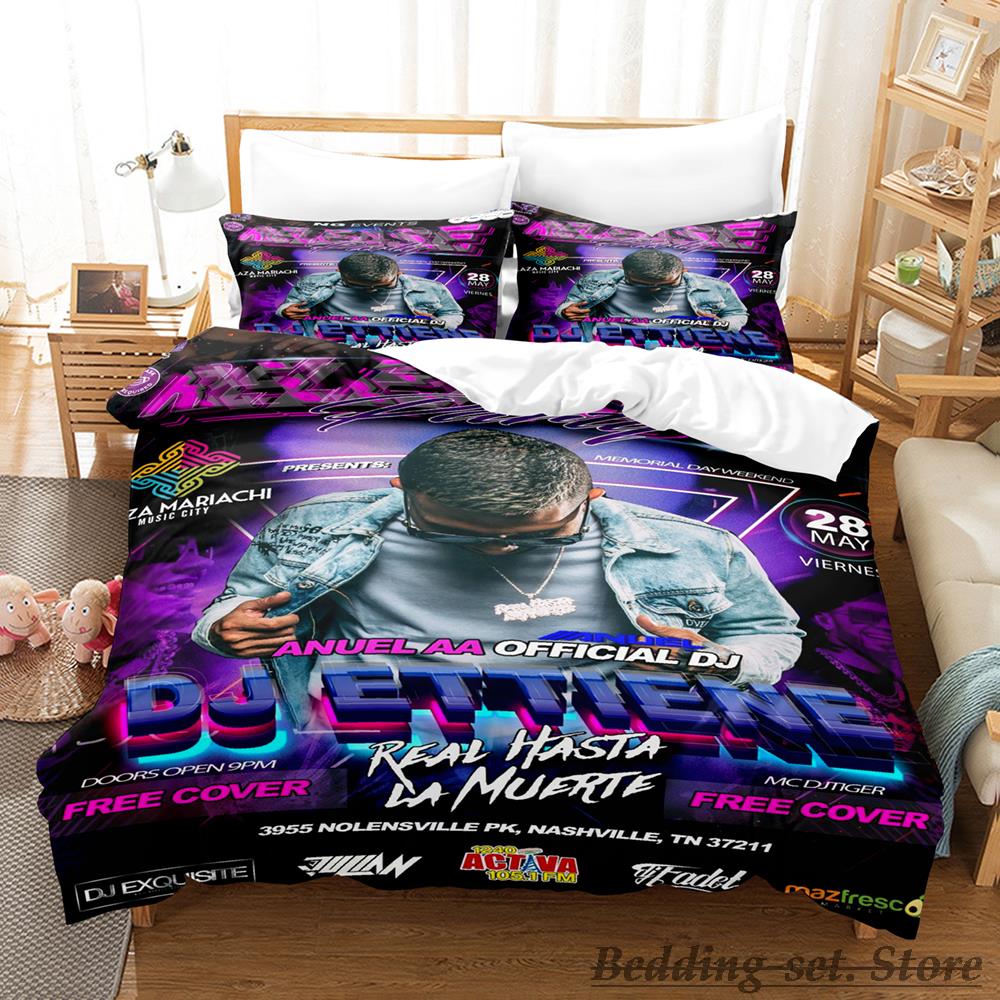 Anuel Aa Real Hasta La Bedding Set Single Twin Full Queen King Size Bed Set Aldult Kid Bedroom Duvetcover Set Parure De Lit