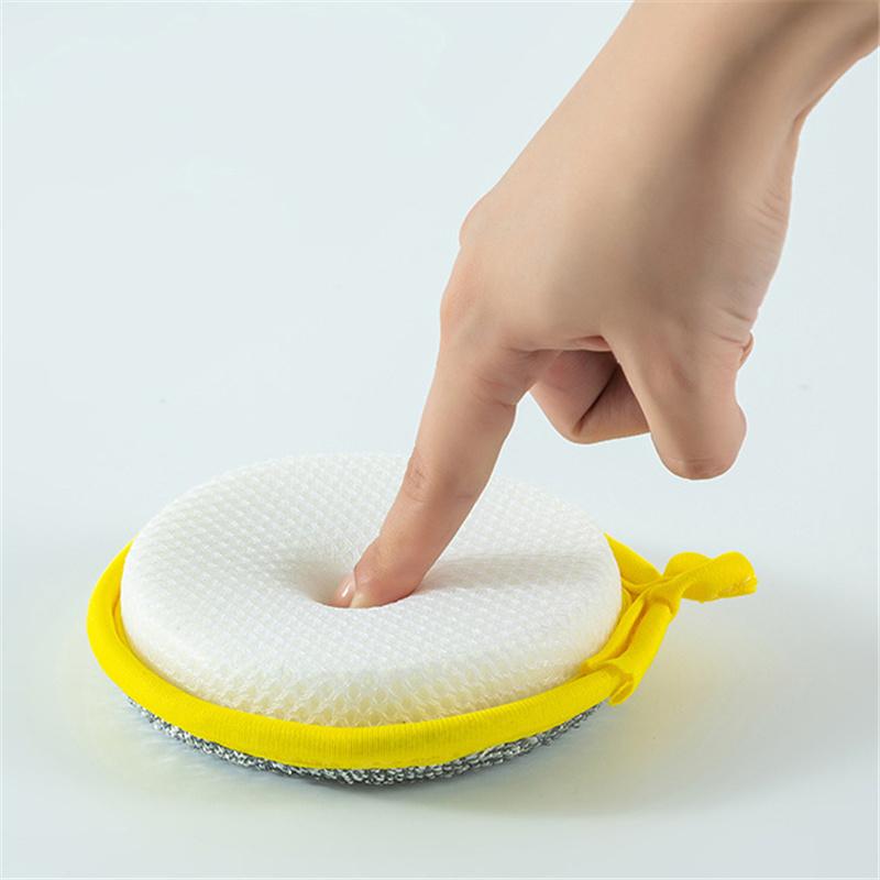 Double Side Dishwashing Sponge Household Cleaning Tools Kitchen Reusable Tableware Dish Washing Brush
