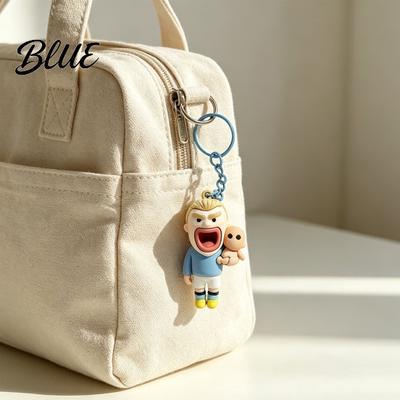 Backpack Charm Accessory Cartoon Football Player Keychain Pendant Big Mouth Man Handbag Hanging Decoration Charm Bag Decorative Accessory,