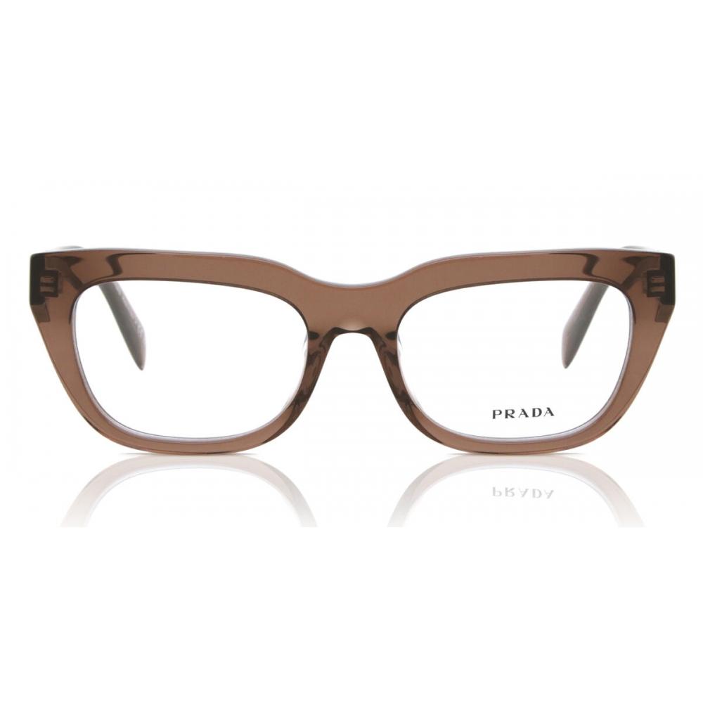 

Prada Pr A06v 17o1o1 Women Eyeglasses Transparent Brown/54-19-140