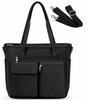 Dakuly Tote Bag for Men and Large with Shoulder Perfect for and Black Women, Canvas, Capacity, Strap, Commuting, School, Travel,