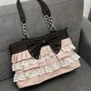 Borsa Tote da Viaggio Patchwork di Pizzo, Borsa Tote Lolita, Borsa Tote a Spalla Singola