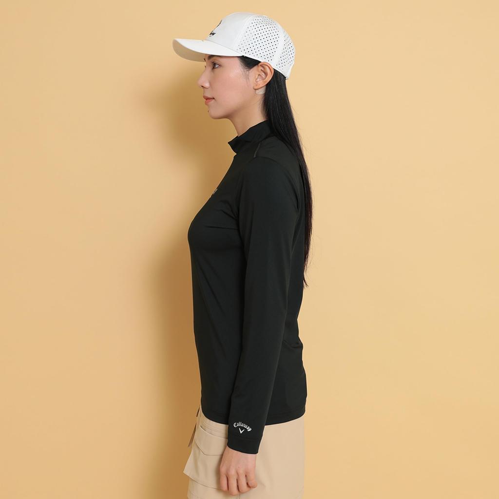 Callaway Long Sleeve Mock Neck Shirt UV for C25133201 Size LL Women's (Stretchable, Protection) Golf, 1010_Black,