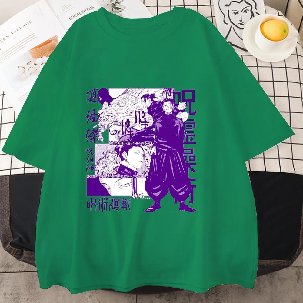 Hot Anime New Cool Geto Suguru Printed T-Shirt Tops Men Women Casual Outdoor Street Round Neck Short Sleeve Shirt Anime T-Shirt