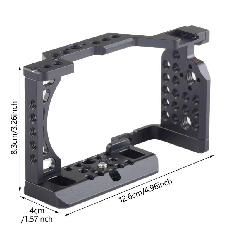 Aluminum Camera Cage Camera Frame Housing Case For A6400 A6300 A6100 Cameras Protector Quickly Switched
