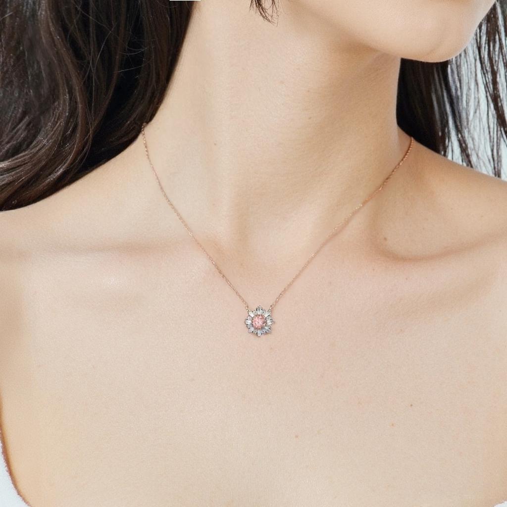 Swarovski Idyllia Sunshine Cykoria Cyrkon Kryształ Imitacja Różowe Złoto Naszyjnik Damski naszyjnik 5642961
