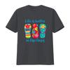 Funny Cartoon Summer Beach Flip Flops Life Is Better Slogan Print Casual T Shirt vintage Washed Top For Everyday Wear