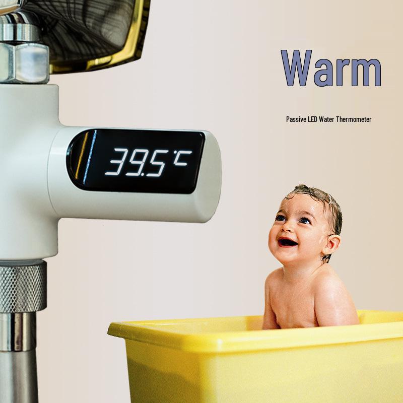 

Светодиодный термометр для воды без батареек для младенцев - Точный, легко читаемый датчик температуры для купания новорожденных 5-85℃ (Electroplated Silver) First Generation