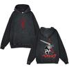Berserk Anime Distressed Washed Cotton Hooded Sweatshirt - Retro Street Style